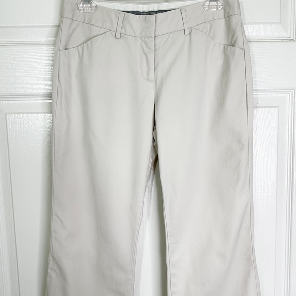 Express Editor Mid Rise Flare Leg Pants Trousers in Bone Women’s Sz 2R - Picture 3 of 10